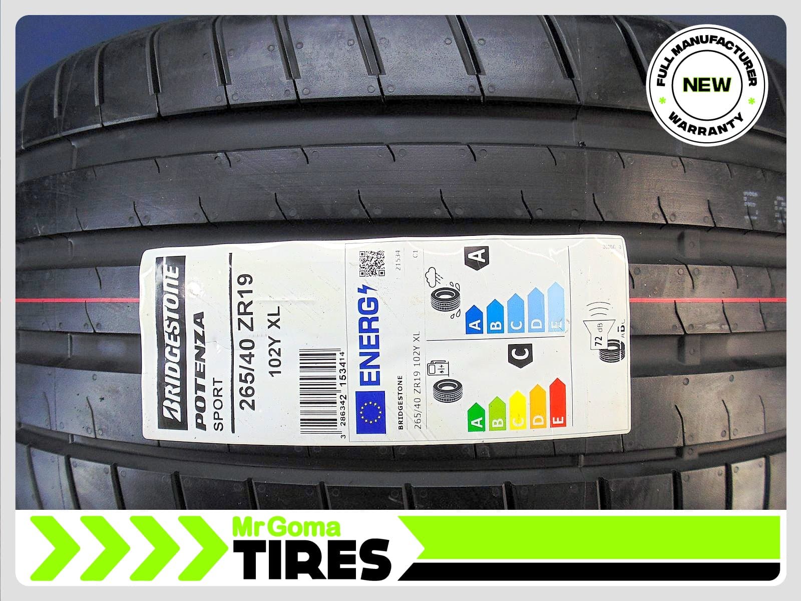 BRIDGESTONE POTENZA SPORT XL 265/40/19