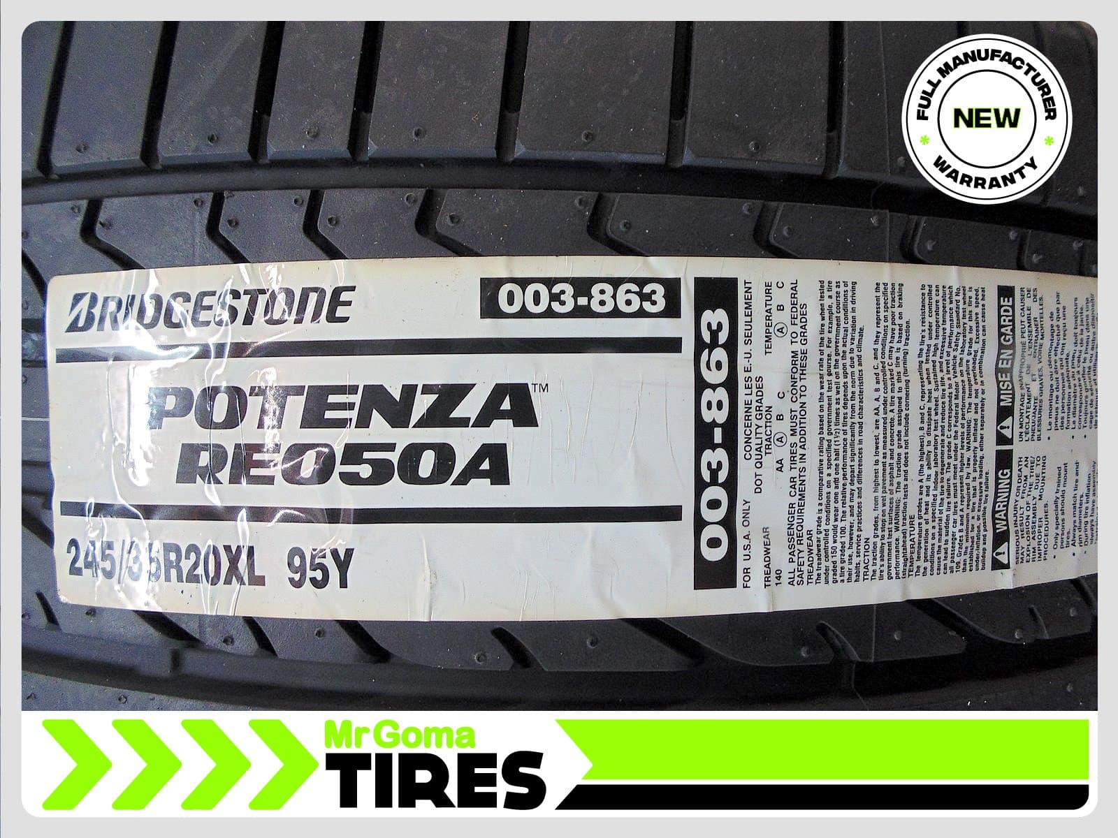 BRIDGESTONE POTENZA RE050A XL 245/35/20