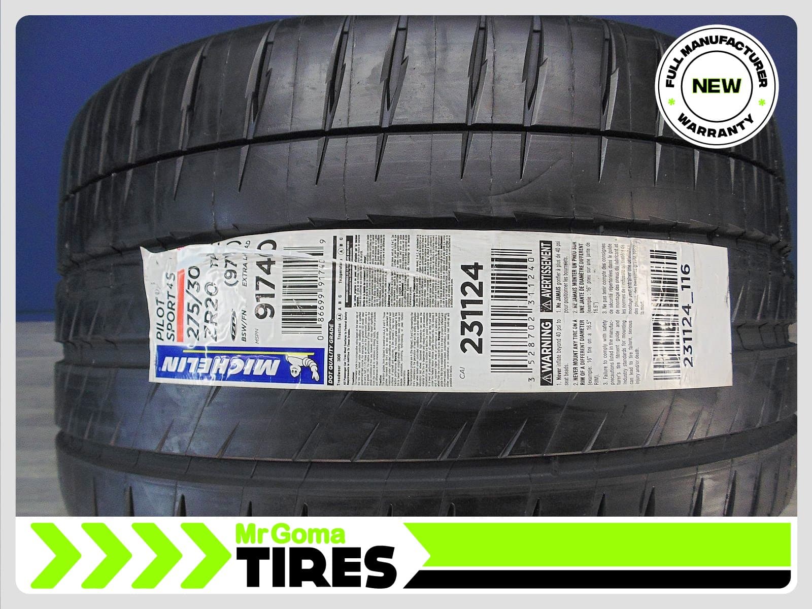 MICHELIN PILOT SPORT 4S ZP RSC RFT XL 275/30/20