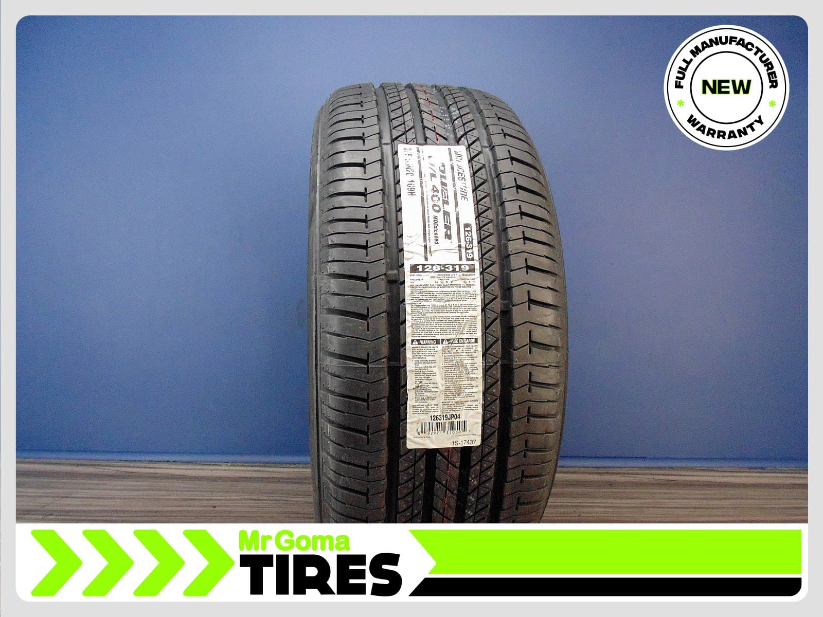 BRIDGESTONE DUELER H/L 400 MOE RFT 275/50/20