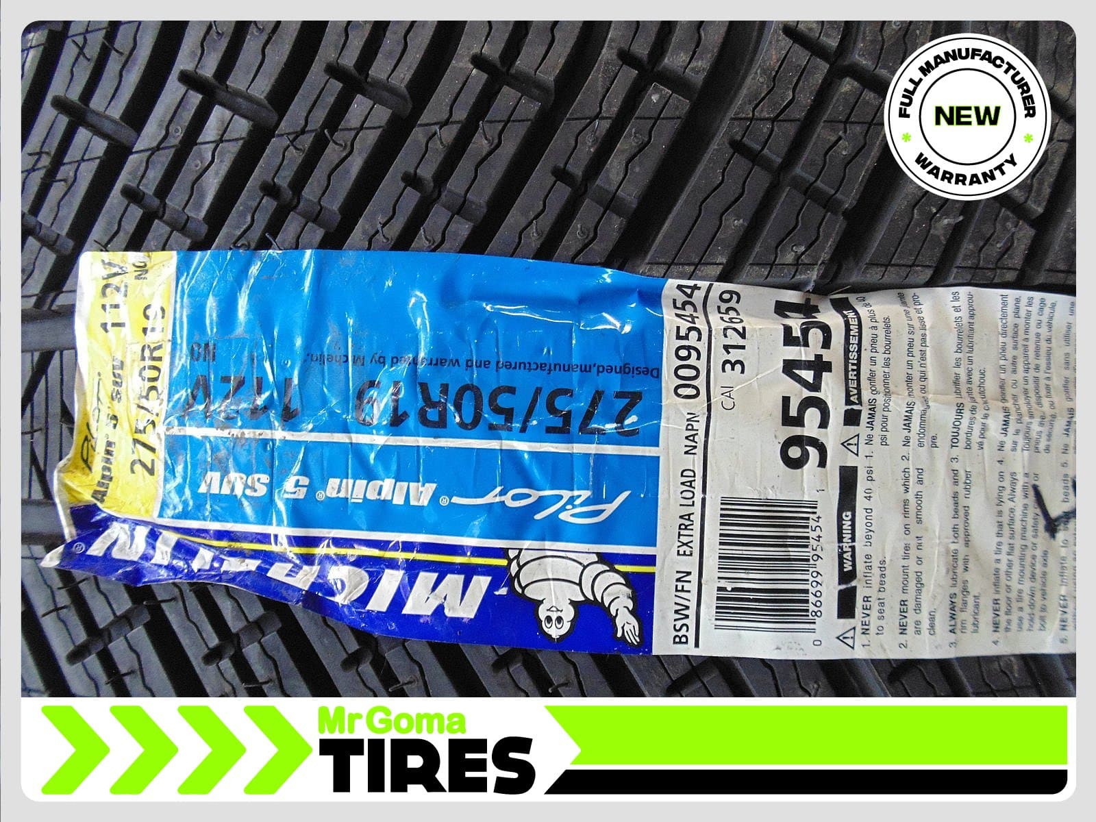 Michelin Pilot Alpin 5 SUV NO XL 275/50/19