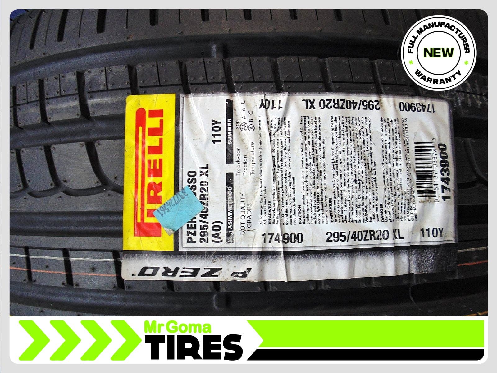 PIRELLI P ZERO ROSSO AO XL 295/40/20